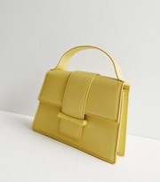 New Look Yellow Leather-Look Top Handle Cross Body Bag